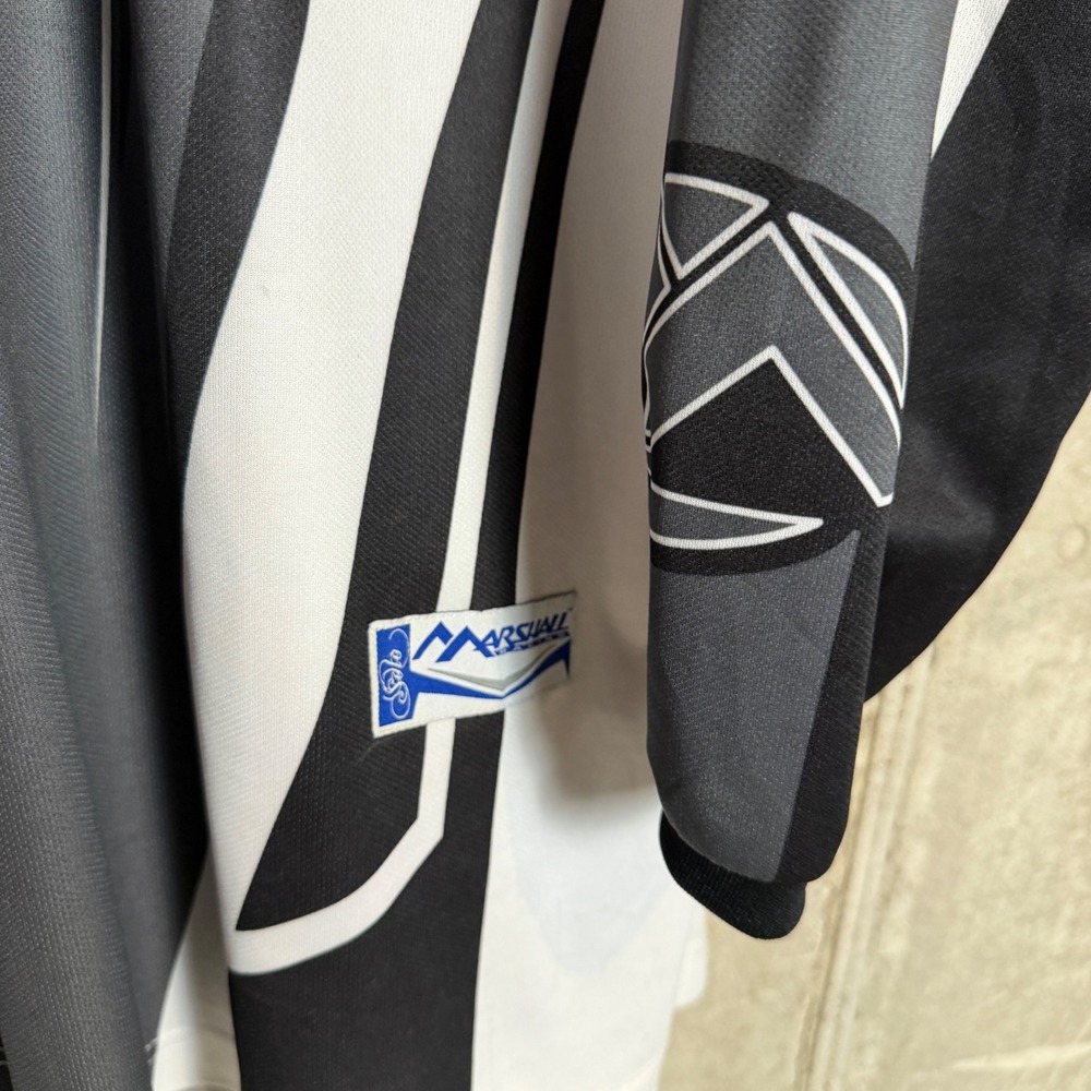 Marshall Racing Motocross Jersey Mens XXL Black Gray White Geometric MTB BMX - Picture 3 of 5